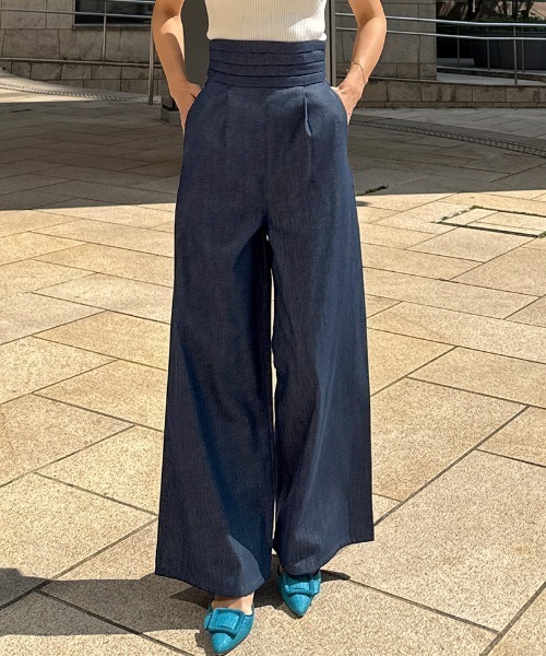 エアリーデニムカマーベルトパンツ（その他パンツ）｜JENNE（ジェンヌ