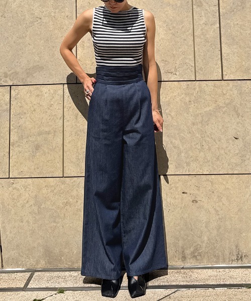 JENNE(ジェンヌ)の「エアリーデニムカマーベルトパンツ(その他パンツ・レディース・インディゴブルー・SMALL/MEDIUM/LARGE/X-LARGE)」の5枚目の写真