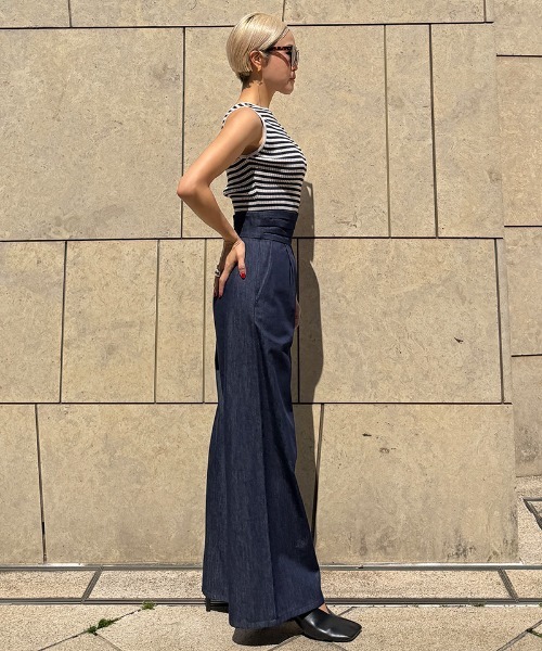 JENNE(ジェンヌ)の「エアリーデニムカマーベルトパンツ(その他パンツ・レディース・インディゴブルー・SMALL/MEDIUM/LARGE/X-LARGE)」の13枚目の写真