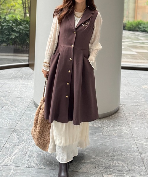 テーラードジレワンピース【低身長・小柄女性向け】（ワンピース）｜ST