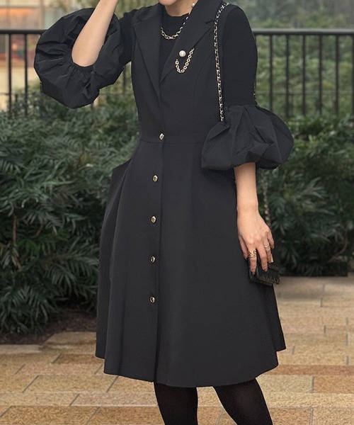 テーラードジレワンピース【低身長・小柄女性向け】（ワンピース）｜ST