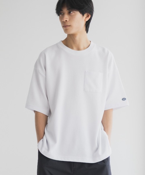 DISCUS（ディスカス）の「DISCUS COOLMAX冷感Tシャツ（Tシャツ/カットソー・メンズ・オートミール/スミクロ/ネイビー/ホワイト/ピンク系/ブラック/サックスブルー/グレイッシュベージュ・M/L/XL）」の2枚目の写真