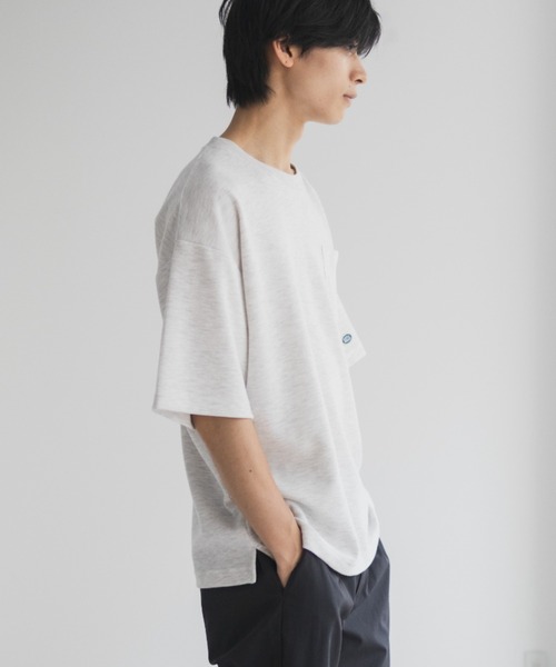 DISCUS（ディスカス）の「DISCUS COOLMAX冷感Tシャツ（Tシャツ/カットソー・メンズ・オートミール/スミクロ/ネイビー/ホワイト/ピンク系/ブラック/サックスブルー/グレイッシュベージュ・M/L/XL）」の22枚目の写真