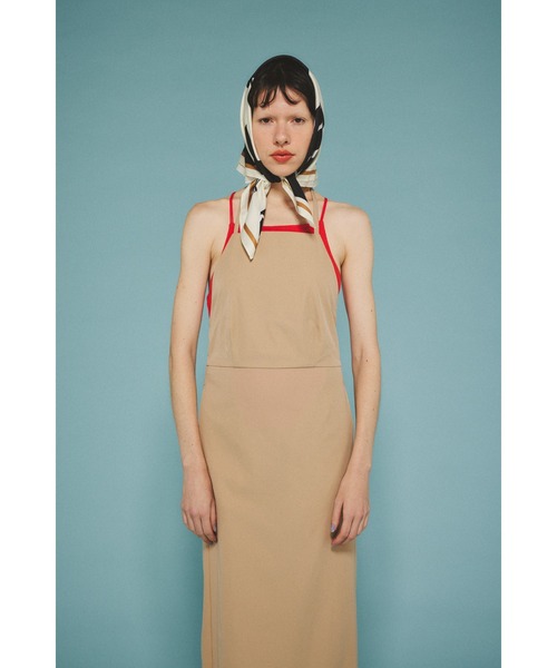HeRIN.CYE(ヘリンドットサイ)の「Apron one piece エプロンワンピース(ワンピース・レディース・ブラック/ベージュ/オレンジ・FREE)」の6枚目の写真