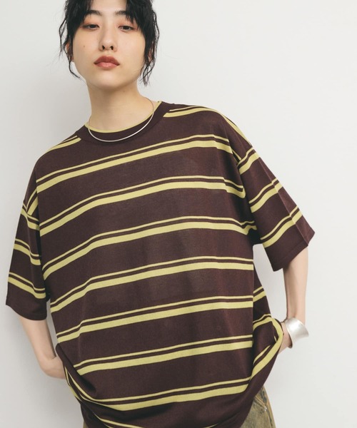 ニット セーター ルーズボーダーニットTEE レディース セール】ルーズボーダーニットTEE（ニット/セーター）｜KBF