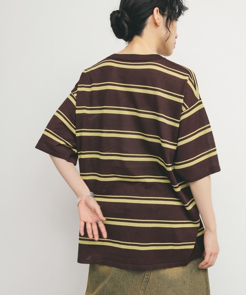ニット セーター ルーズボーダーニットTEE レディース セール】ルーズボーダーニットTEE（ニット/セーター）｜KBF