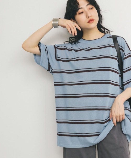 ニット セーター ルーズボーダーニットTEE レディース セール】ルーズボーダーニットTEE（ニット/セーター）｜KBF