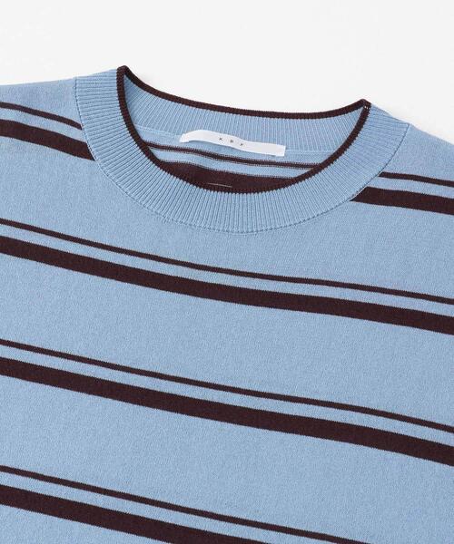 KBF（ケイビーエフ）の「ルーズボーダーニットTEE（ニット/セーター・レディース・ブルー系その他/ブラウン系その他・ONE）」の14枚目の写真
