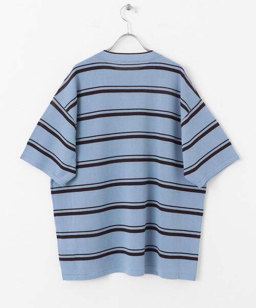 KBF（ケイビーエフ）の「ルーズボーダーニットTEE（ニット/セーター・レディース・ブルー系その他/ブラウン系その他・ONE）」の15枚目の写真