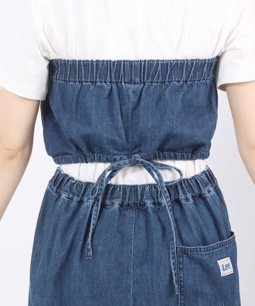 Lee（リー）の「Lee（リー）COMFORT BUSTIER SKIRT/ マルチウェイ デニム・ツイルブラック オールインワンスカート レディース（つなぎ/オールインワン・レディース・ブラック系その他/インディゴブルー・S/M）」の15枚目の写真