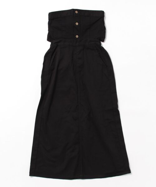 Lee（リー）の「Lee（リー）COMFORT BUSTIER SKIRT/ マルチウェイ デニム・ツイルブラック オールインワンスカート レディース（つなぎ/オールインワン・レディース・ブラック系その他/インディゴブルー・S/M）」の12枚目の写真