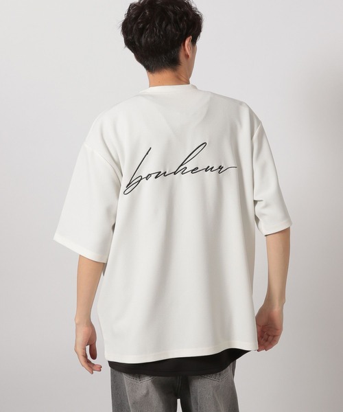 LAKOLE(ラコレ)の「刺繍ナシジ半袖T / 425534(Tシャツ/カットソー・メンズ・ブラック/スモークピンク/ホワイト・MEDIUM/LARGE)」の6枚目の写真