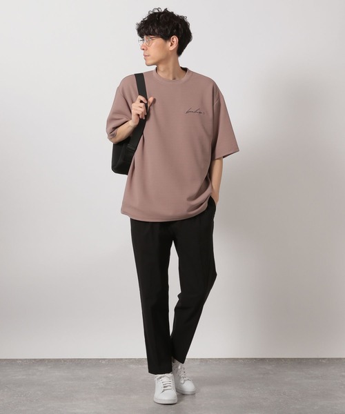 LAKOLE(ラコレ)の「刺繍ナシジ半袖T / 425534(Tシャツ/カットソー・メンズ・ブラック/スモークピンク/ホワイト・MEDIUM/LARGE)」の10枚目の写真