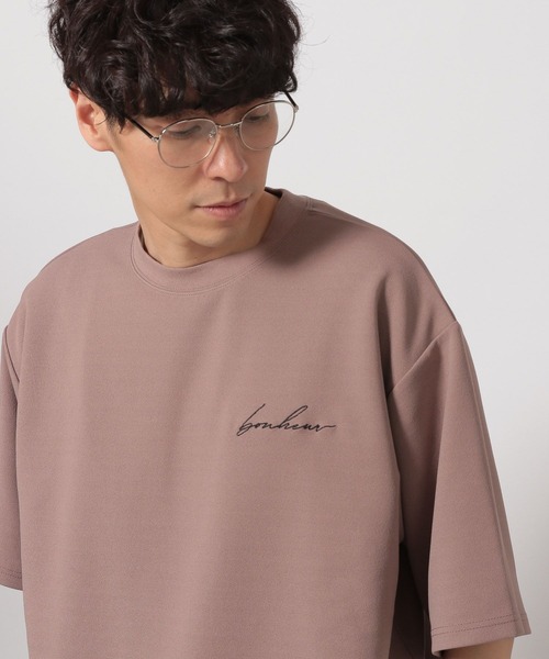 LAKOLE(ラコレ)の「刺繍ナシジ半袖T / 425534(Tシャツ/カットソー・メンズ・ブラック/スモークピンク/ホワイト・MEDIUM/LARGE)」の12枚目の写真