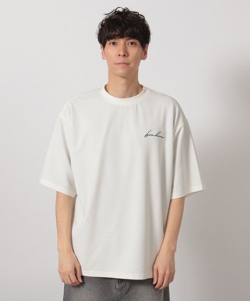 LAKOLE(ラコレ)の「刺繍ナシジ半袖T / 425534(Tシャツ/カットソー・メンズ・ブラック/スモークピンク/ホワイト・MEDIUM/LARGE)」の13枚目の写真