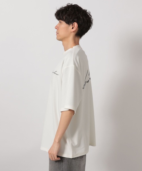 LAKOLE(ラコレ)の「刺繍ナシジ半袖T / 425534(Tシャツ/カットソー・メンズ・ブラック/スモークピンク/ホワイト・MEDIUM/LARGE)」の14枚目の写真