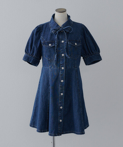 ★送料・関税込★I AM MARI★デニムラップミニワンピース★ ☆送料・関税込☆I AM MARI☆デニムラップミニワンピース☆ (I