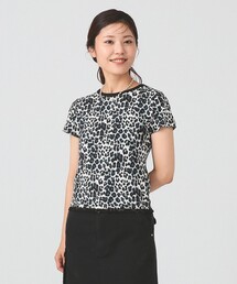 Ray BEAMS | レオパード プリント レース ヘム Tシャツ(Tシャツ/カットソー)