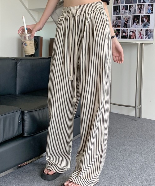 aremoi(アレモイ)の「【aremoi / アレモイ】ストライプリラクシーパンツ(その他パンツ・レディース・ブラック/ブラウン/グリーン・X-LARGE/MEDIUM/LARGE)」の11枚目の写真