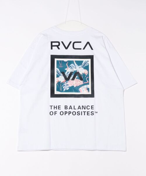 RVCA（ルーカ）の「RVCA/ルーカ 半袖Tシャツ ビックシルエット バックプリント BF04A-200（Tシャツ/カットソー・メンズ・ブラック×ホワイト/ブラック×グレー/ホワイト×ネイビー/アイボリー/ホワイト×ブルー・L/M/S）」の7枚目の写真