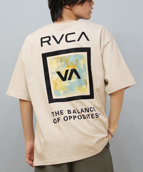 RVCA（ルーカ）の「RVCA/ルーカ 半袖Tシャツ ビックシルエット バックプリント BF04A-200（Tシャツ/カットソー・メンズ・ブラック×ホワイト/ブラック×グレー/ホワイト×ネイビー/アイボリー/ホワイト×ブルー・L/M/S）」の5枚目の写真