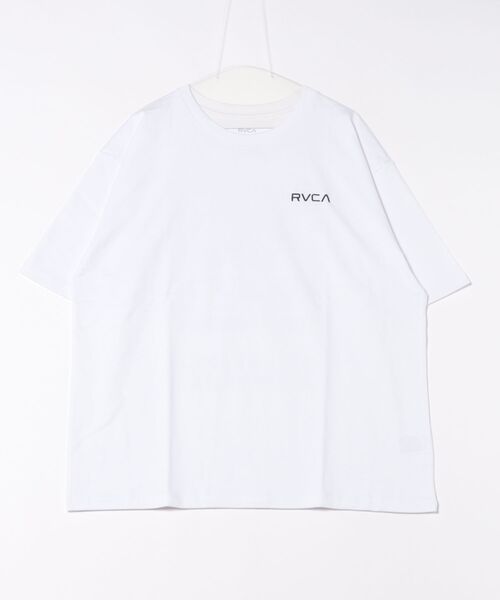 RVCA（ルーカ）の「RVCA/ルーカ 半袖Tシャツ ビックシルエット バックプリント BF04A-200（Tシャツ/カットソー・メンズ・ブラック×ホワイト/ブラック×グレー/ホワイト×ネイビー/アイボリー/ホワイト×ブルー・L/M/S）」の14枚目の写真