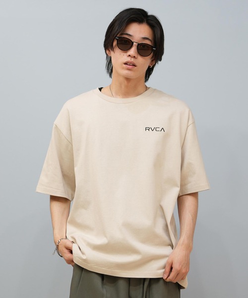 RVCA（ルーカ）の「RVCA/ルーカ 半袖Tシャツ ビックシルエット バックプリント BF04A-200（Tシャツ/カットソー・メンズ・ブラック×ホワイト/ブラック×グレー/ホワイト×ネイビー/アイボリー/ホワイト×ブルー・L/M/S）」の21枚目の写真
