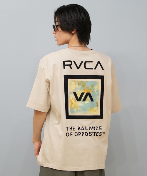 RVCA（ルーカ）の「RVCA/ルーカ 半袖Tシャツ ビックシルエット バックプリント BF04A-200（Tシャツ/カットソー・メンズ・ブラック×ホワイト/ブラック×グレー/ホワイト×ネイビー/アイボリー/ホワイト×ブルー・L/M/S）」の20枚目の写真
