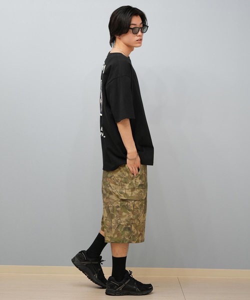 RVCA（ルーカ）の「RVCA/ルーカ 半袖Tシャツ ビックシルエット バックプリント BF04A-200（Tシャツ/カットソー・メンズ・ブラック×ホワイト/ブラック×グレー/ホワイト×ネイビー/アイボリー/ホワイト×ブルー・L/M/S）」の22枚目の写真