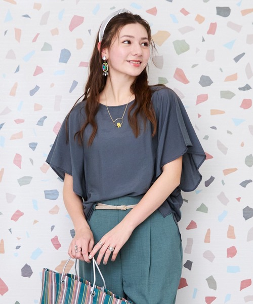 JETSET SOLO PLUS (ジェットセットソロプラス)の「【JETSET SOLO PLUS】COOLTOUCH 2WAY ブラウス(シャツ/ブラウス・レディース・チャコールグレー/グレイッシュベージュ/モカ・FREE)」の1枚目の写真