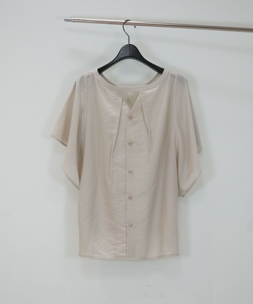 JETSET SOLO PLUS (ジェットセットソロプラス)の「【JETSET SOLO PLUS】COOLTOUCH 2WAY ブラウス(シャツ/ブラウス・レディース・チャコールグレー/グレイッシュベージュ/モカ・FREE)」の4枚目の写真