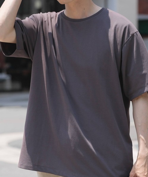 ITEMS URBANRESEARCH（アイテムズ アーバンリサーチ）の「『UVカット』汗染み防止×吸水速乾Tシャツ（Tシャツ/カットソー・メンズ・オリーブ/チャコールグレー/ホワイト・MEDIUM/LARGE）」の9枚目の写真