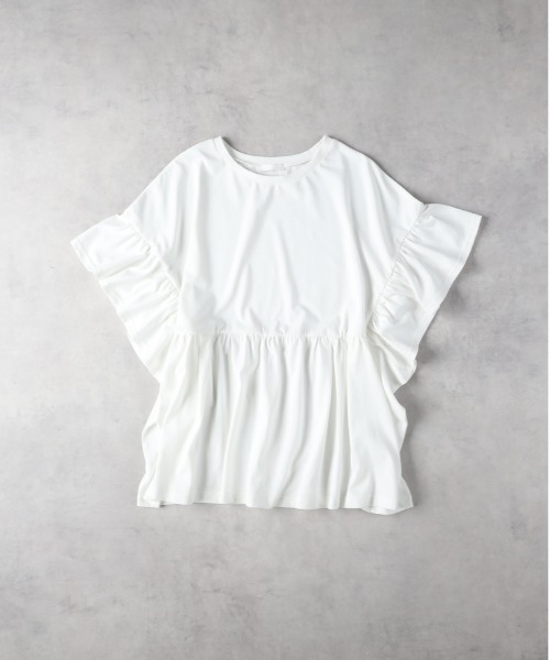 Right-on(ライトオン)の「【HONEYSUCKLE ROSE】接触冷感フリルTシャツ(その他トップス・レディース・レッド/オフホワイト/ブラック・M/L)」の4枚目の写真