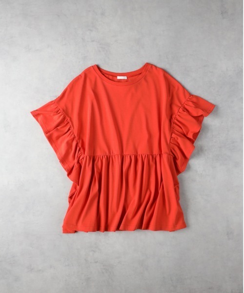 Right-on(ライトオン)の「【HONEYSUCKLE ROSE】接触冷感フリルTシャツ(その他トップス・レディース・レッド/オフホワイト/ブラック・M/L)」の7枚目の写真