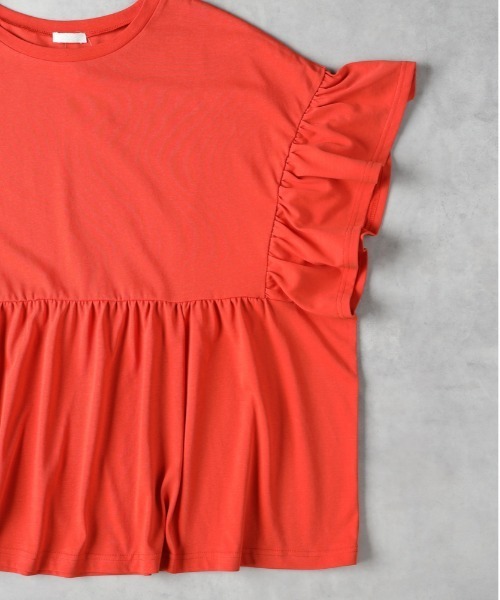 Right-on(ライトオン)の「【HONEYSUCKLE ROSE】接触冷感フリルTシャツ(その他トップス・レディース・レッド/オフホワイト/ブラック・M/L)」の10枚目の写真
