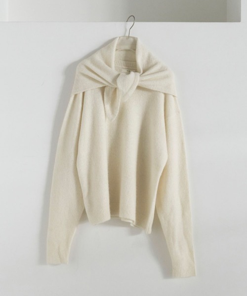 anuke(アンヌーク)の「anuke Layered Scarf Knit レイヤードスカーフニット/62520528(ニット/セーター・レディース・ブラウン/アイボリー・ONE SIZE)」の15枚目の写真