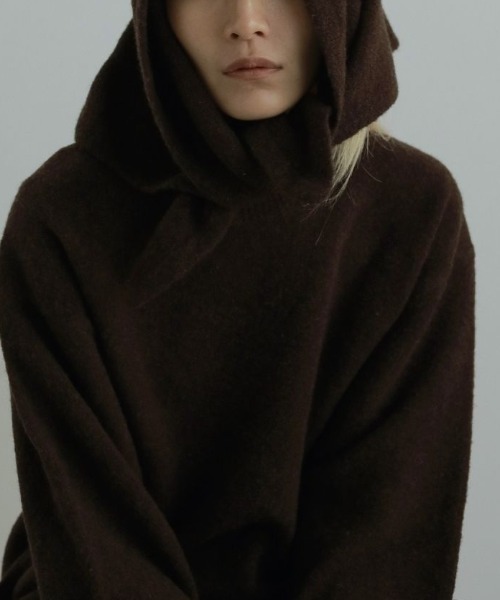 anuke(アンヌーク)の「anuke Layered Scarf Knit レイヤードスカーフニット/62520528(ニット/セーター・レディース・ブラウン/アイボリー・ONE SIZE)」の11枚目の写真