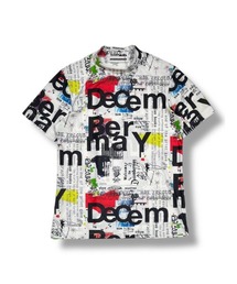 Graffiti mock neck shirt