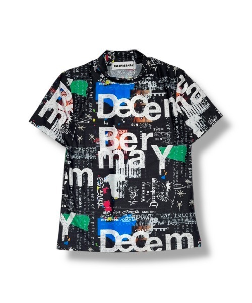 DECEMBERMAY(ディセンバーメイ)の「Graffiti mock neck shirt(Tシャツ/カットソー・レディース・ブラック/ホワイト・MEDIUM/SMALL)」の3枚目の写真