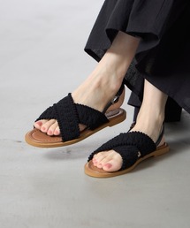 【ZOZO限定】ジュート風クロスデザインサンダル