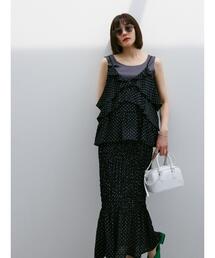 Te chichi | 【松井愛莉着用】ドットシャーリングタイトスカート(セットアップ可)《2025summer catalog item》(スカート)