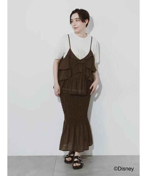 Te chichi(テチチ)の「【松井愛莉着用】ドットシャーリングタイトスカート(セットアップ可)《2025summer catalog item》(スカート・レディース・ブラウン/ブラック・F)」の7枚目の写真