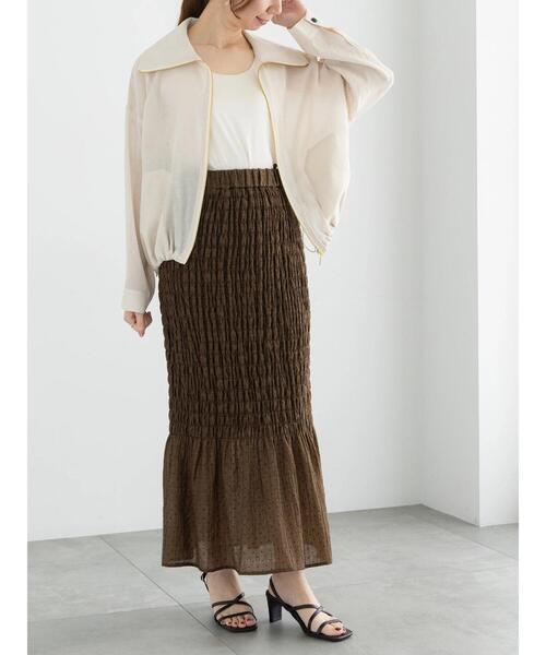 Te chichi(テチチ)の「【松井愛莉着用】ドットシャーリングタイトスカート(セットアップ可)《2025summer catalog item》(スカート・レディース・ブラウン/ブラック・F)」の11枚目の写真