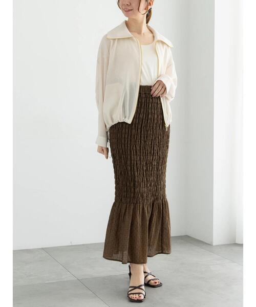 Te chichi(テチチ)の「【松井愛莉着用】ドットシャーリングタイトスカート(セットアップ可)《2025summer catalog item》(スカート・レディース・ブラウン/ブラック・F)」の12枚目の写真