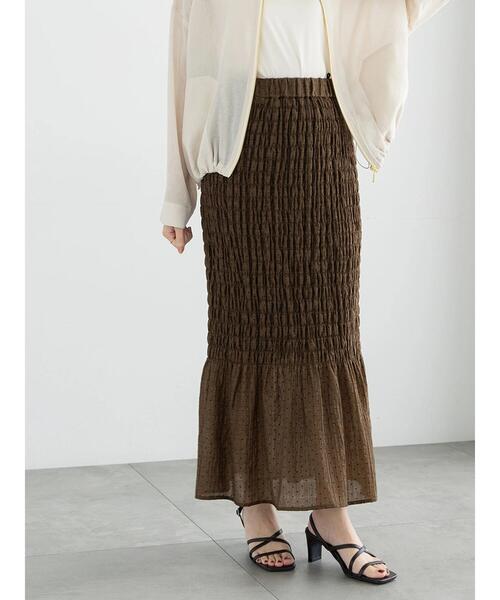 Te chichi(テチチ)の「【松井愛莉着用】ドットシャーリングタイトスカート(セットアップ可)《2025summer catalog item》(スカート・レディース・ブラウン/ブラック・F)」の13枚目の写真