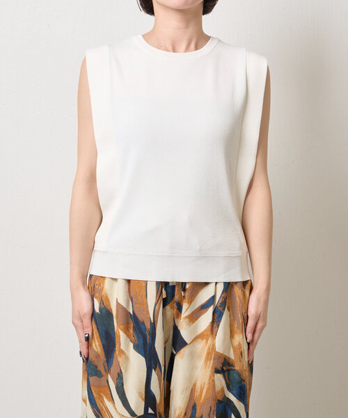 Jena espace merveilleux（ジェナ　エスパスメルヴェイユ）の「スクエアノースリニット（ニット/セーター・レディース・レッド/ネイビー/オフホワイト・FREE）」の13枚目の写真