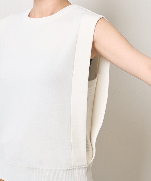 Jena espace merveilleux（ジェナ　エスパスメルヴェイユ）の「スクエアノースリニット（ニット/セーター・レディース・レッド/ネイビー/オフホワイト・FREE）」の18枚目の写真