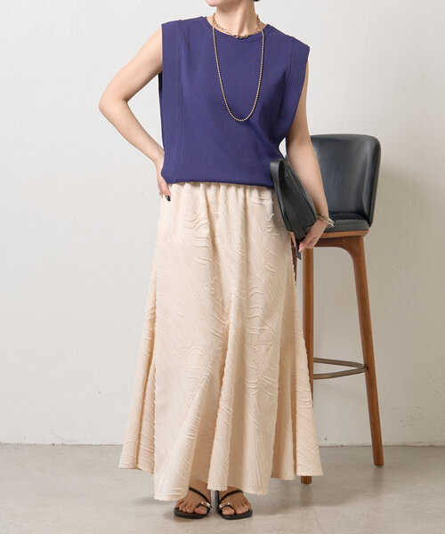 Jena espace merveilleux（ジェナ　エスパスメルヴェイユ）の「スクエアノースリニット（ニット/セーター・レディース・レッド/ネイビー/オフホワイト・FREE）」の20枚目の写真