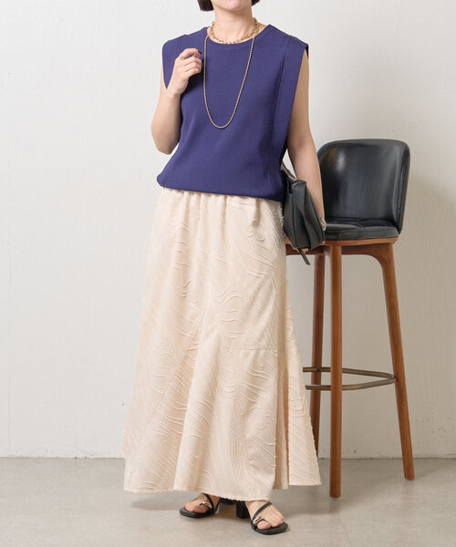 Jena espace merveilleux（ジェナ　エスパスメルヴェイユ）の「スクエアノースリニット（ニット/セーター・レディース・レッド/ネイビー/オフホワイト・FREE）」の21枚目の写真