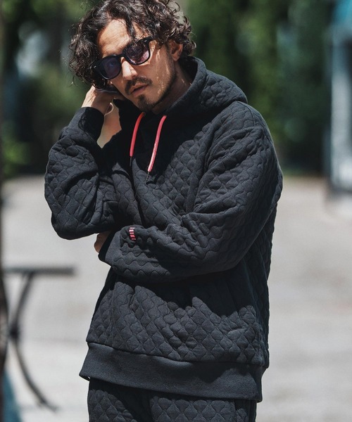 felkod（フィルコッド）の「mpa3832- Quilted Spindle Parka スピンドルパーカー（パーカー・メンズ・グレイッシュベージュ/ブラック・S/M/L）」の6枚目の写真